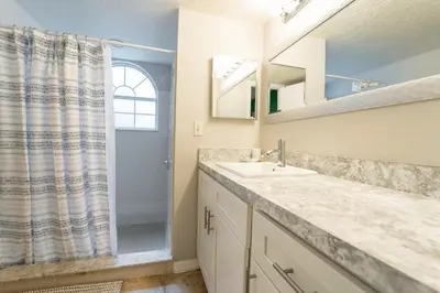 a bathroom with a sink and a shower at VOS-2739PB-73 - Somerset Gardens (S) in Kissimmee