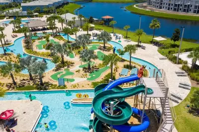 an image of a water park at a resort at Ravishing Four Bd w/ Pool Close to Disney 4947 in Kissimmee