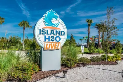 a sign for island live at a resort at Gorgeous Margaritaville Cottage wPrivate Patio in Orlando
