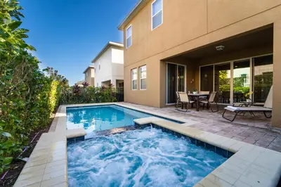 a swimming pool in the backyard of a house at 360LD Encore Magic Villa in Orlando