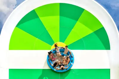 a close up of a ride in a colorful object at Cozy Cottage Near Disney With Margaritaville Resort & Island H20 Waterpark Access - 3009La in Orlando
