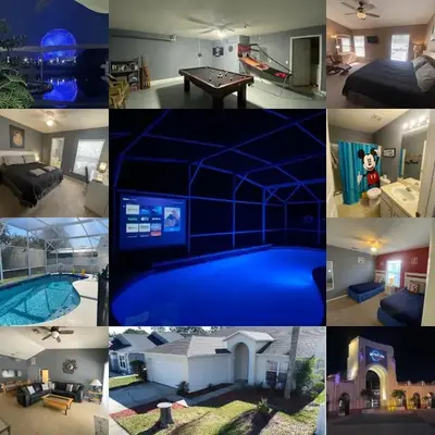 3 Bedroom Villa with Poolside Cinema and Games Room Close to theme Parks sleeps 6