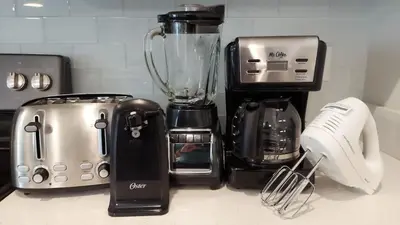 a kitchen counter with a blender and other appliances at Disney Familly Lovers up to 11 SL4928 in Kissimmee