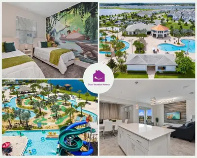 a collage of pictures of a resort at 3120 BRAND NEW stunning apartment in Kissimmee