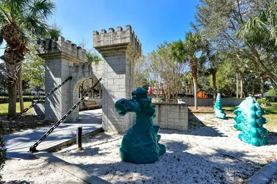 a play park with a statue of a mermaid at Windsor Hills Resort Poolside Ground Floor 3 Bed Condo in Orlando