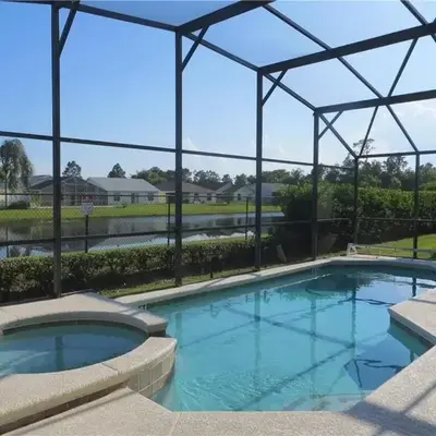 #463-Fabulous 4 bed villa with south facing private pool and spa overlooking water